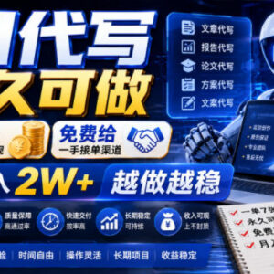 AI代写副业怎么做 附一手免费接单渠道 全职月入可达2W+-雨叶虚拟资源网