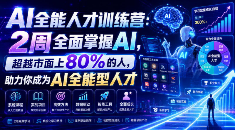 AI全能人才训练营详解 2周系统掌握多场景AI实用技能