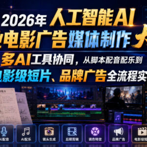 2026AI商业影视广告制作大师班 多工具协同全流程实战带中英字幕-雨叶虚拟资源网