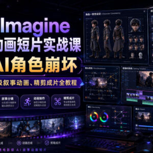 Grok Imagine AI故事动画实战课 解决角色崩坏从零制作电影级动画全教程-雨叶虚拟资源网