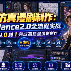 Seedance2.0全流程实战教程 零基础从0到1制作高质量3D仿真漫剧-雨叶虚拟资源网