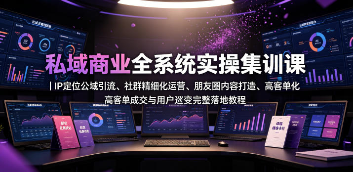 私域商业全系统实操课 IP定位引流运营成交裂变完整落地教程