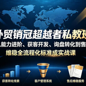 外贸销冠超越者私教班 从获客到售后全流程标准化成交实战课-雨叶虚拟资源网