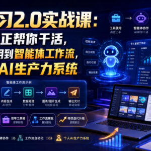AI学习2.0实战课 从工具使用到智能体搭建个人AI生产力系统-雨叶虚拟资源网