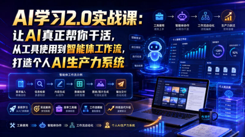 AI学习2.0实战课 从工具使用到智能体搭建个人AI生产力系统