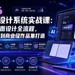 2026 AI+UI设计系统实战课 AI赋能全流程打造商业级设计作品集-雨叶虚拟资源网