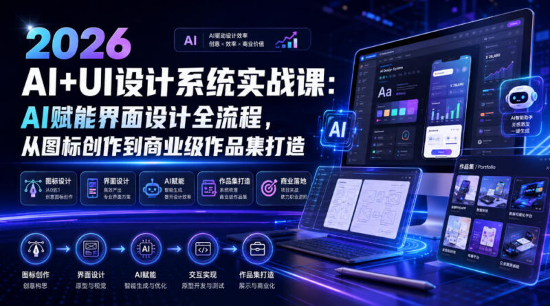 2026 AI+UI设计系统实战课 AI赋能全流程打造商业级设计作品集