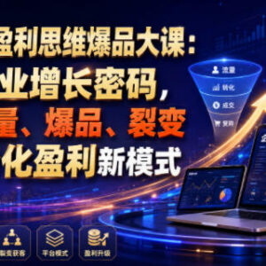 互联式盈利思维爆品大课 破解企业增长困局打通盈利新模式-雨叶虚拟资源网