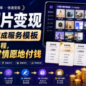 AI图片变现实操教程 含20个现成服务模板 附完整落地流程-雨叶虚拟资源网