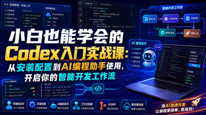 零基础Codex入门实战教程 从安装配置到AI编程助手使用全指南