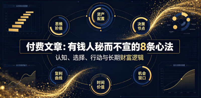 有钱人秘而不宣的8条守业心法 助力做好财富管理守住资产