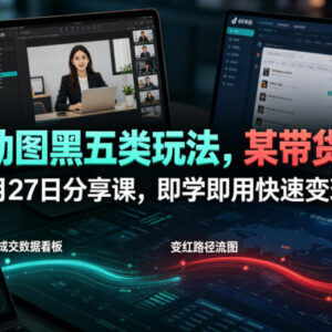 抖音动图黑五类带货玩法详解 零基础无需出镜可快速上手变现-雨叶虚拟资源网