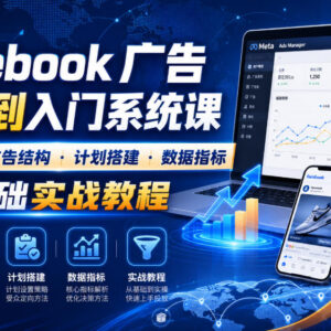 Facebook广告新手从0入门教程 开户搭建数据指标全实战讲解-雨叶虚拟资源网