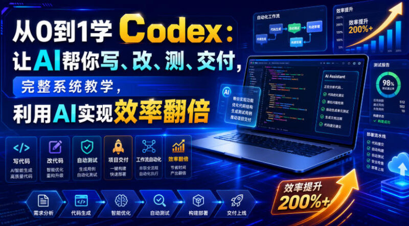 从0到1学Codex系统教程 零基础上手AI全流程操作实现效率翻倍