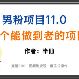 男粉写真项目11.0全流程SOP 从内容制作到变现落地实操教程-雨叶虚拟资源网