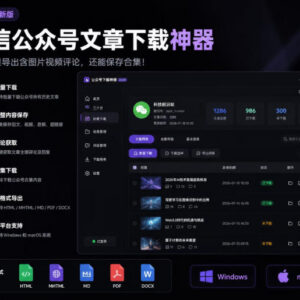 2026最新微信公众号文章下载工具 支持批量导出图文视频评论合集-雨叶虚拟资源网