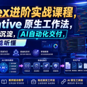 Codex进阶实战课：22节实操掌握AI原生工作法全链路落地-雨叶虚拟资源网