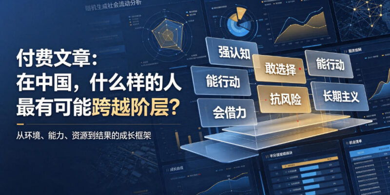中国阶层跃迁核心逻辑梳理 哪类人群更容易实现阶层跨越