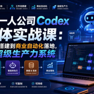 2026一人公司Codex智能体实战课 AI工作流搭建到商业自动化落地教程-雨叶虚拟资源网