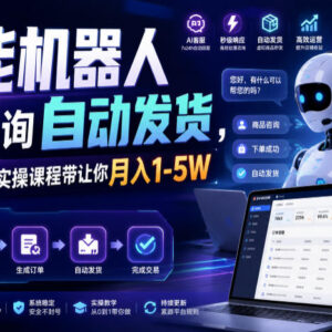 2026拼多多虚拟电商实操教程 智能机器人自动发货运营玩法-雨叶虚拟资源网