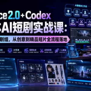 Seedance2.0+Codex智能体AI短剧实战课 单人完成创意到成片全流程-雨叶虚拟资源网
