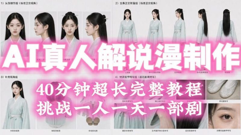 2026AI真人解说漫剧批量化制作全教程 单人高效产出实操指南