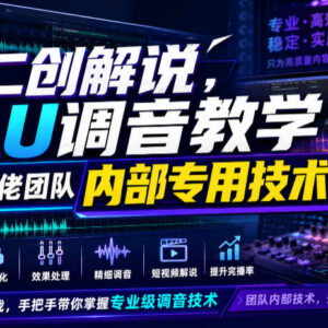 二创解说AU调音实操教程 专业团队内部从原理到实战教学-雨叶虚拟资源网