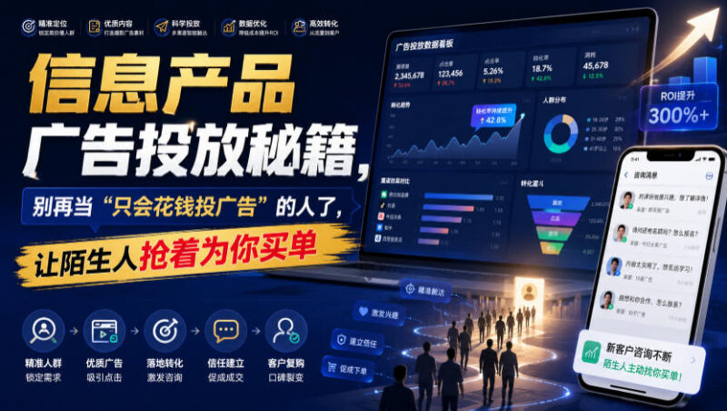 信息产品广告投放实操教程 从获客到转化全流程投放指南