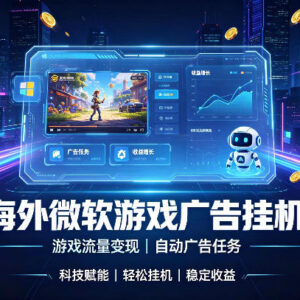 海外游戏广告自动挂机项目介绍 轻资产跨境副业操作指南-雨叶虚拟资源网