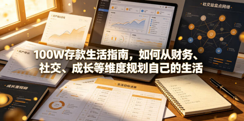 手握100万存款如何规划生活?财务社交成长多维度指南