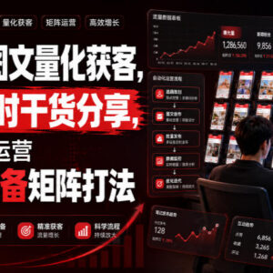 小红书图文量化获客攻略 单人20台设备矩阵运营全流程详解-雨叶虚拟资源网