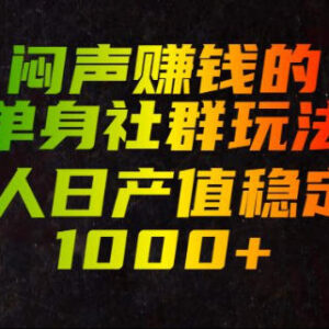 小众思慕圈单身社群变现玩法拆解 单人操作可实现稳定增收-雨叶虚拟资源网