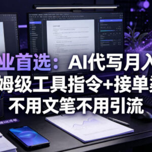 小白零门槛AI代写副业攻略 附保姆级工具指令及接单渠道-雨叶虚拟资源网