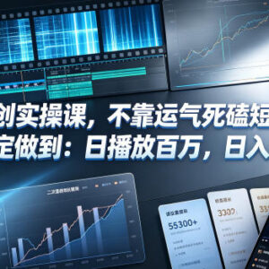 短剧二创实操干货分享 普通人稳拿百万播放日入300+技巧-雨叶虚拟资源网