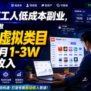 普通打工人低成本副业教程 拼多多虚拟类目从零起步赚被动收入-雨叶虚拟资源网