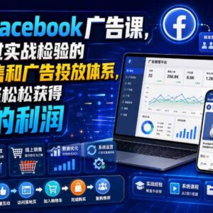 经实战检验的电商Facebook广告课 搭建成熟线上销售盈利体系-雨叶虚拟资源网