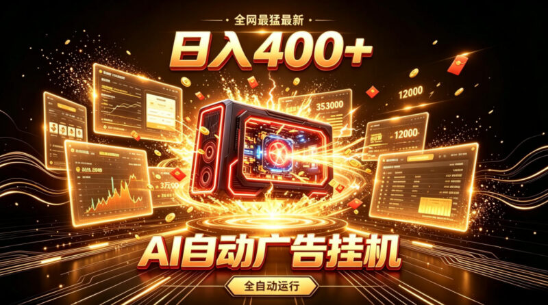 AI自动广告挂机项目详解 自研模拟算法支持全自动运行收益稳定