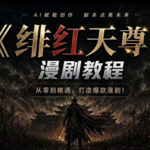 绯红天尊AI漫剧系统教程 零基础入门到精通爆款漫剧制作全流程-雨叶虚拟资源网