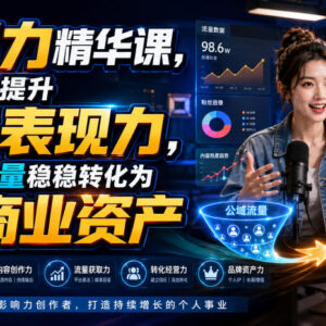 普通人镜头表现力提升精华课 助力公域流量转化为个人商业资产-雨叶虚拟资源网