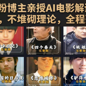 抖音30W粉博主亲授AI电影解说文案课 全落地干货可复制实操-雨叶虚拟资源网