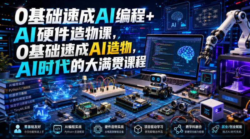 0基础AI编程+硬件造物实操课 从入门到自制专属AI机器人