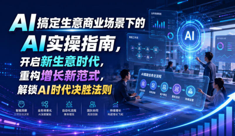 商业场景AI实操指南 多领域落地方法助力重构生意增长路径
