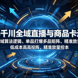2026千川全域运营教程 直播带货商品卡投流高投产实操课-雨叶虚拟资源网