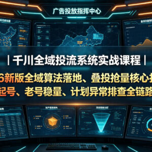 2026新版千川全域投流实战课 起号稳量全链路打法教学-雨叶虚拟资源网