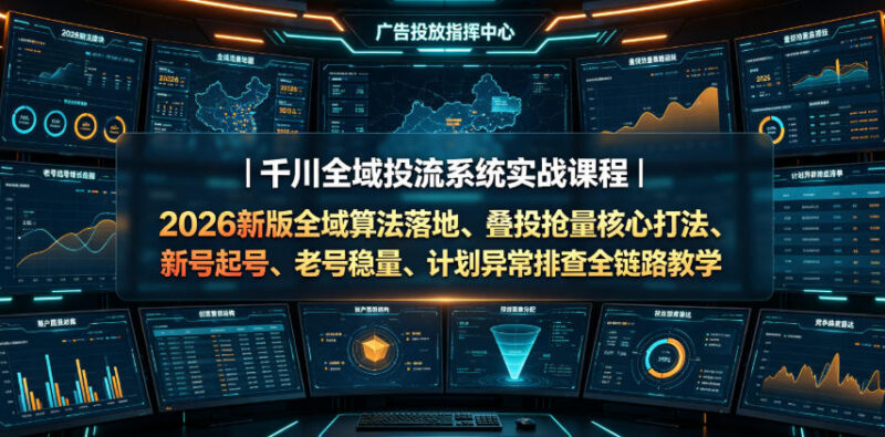 2026新版千川全域投流实战课 起号稳量全链路打法教学