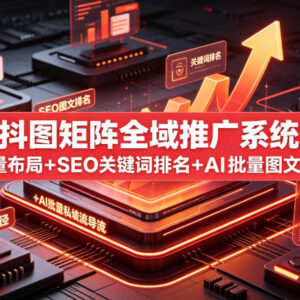 小红书图文矩阵推广实战课 多账号布局AI创作SEO排名导流教程-雨叶虚拟资源网