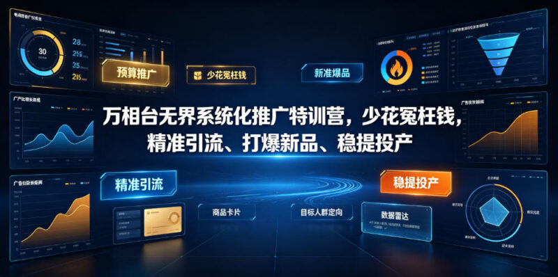 万相台无界系统化推广特训营 学精准引流稳提投产打爆新品