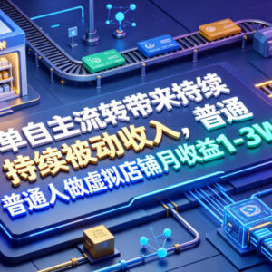 普通人运营虚拟店铺实操指南 可获稳定被动月收入1-3万元-雨叶虚拟资源网