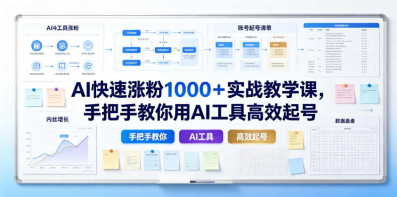 零基础AI起号涨粉实战教程 手把手教你高效实现千粉增长