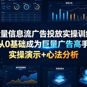 巨量信息流广告投放实操教程 0基础入门到精通系统教学-雨叶虚拟资源网